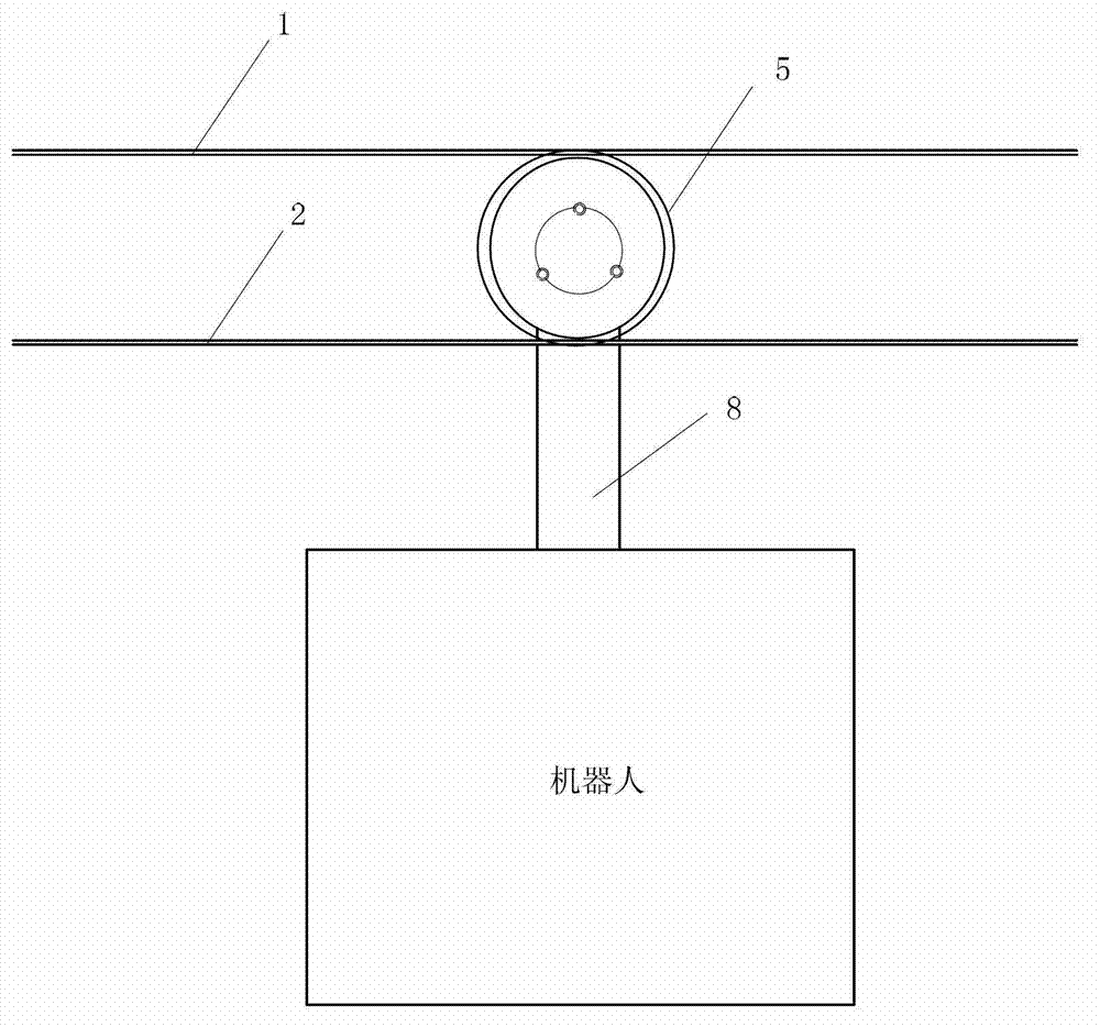 Independent arm wheel type movement mechanism of tunnel cable inspection robot