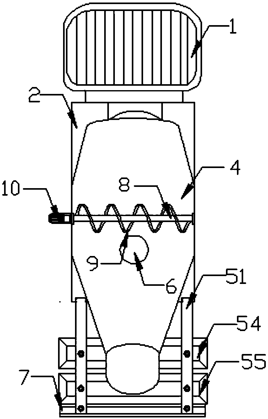 Concrete spreading and paving device for road building