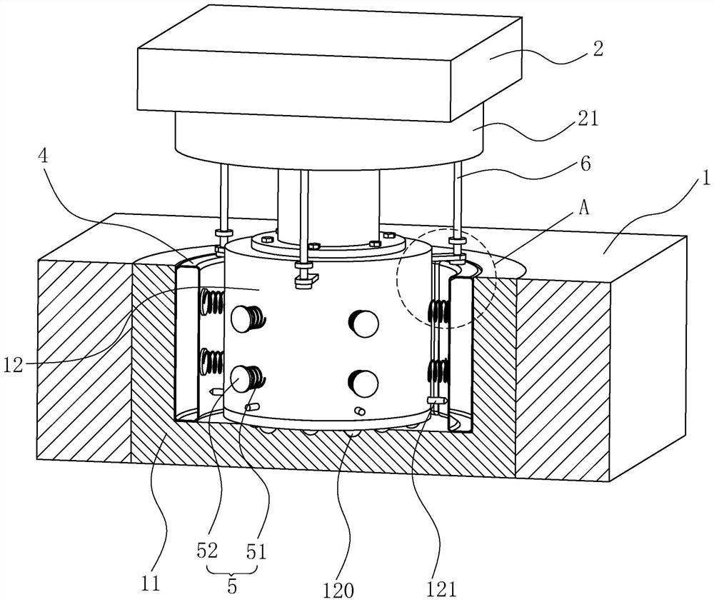 Laminated rubber shock insulation structure on upper portion of house and construction process