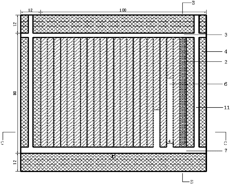 Roof regeneration medium-length hole ore blast backfill mining method