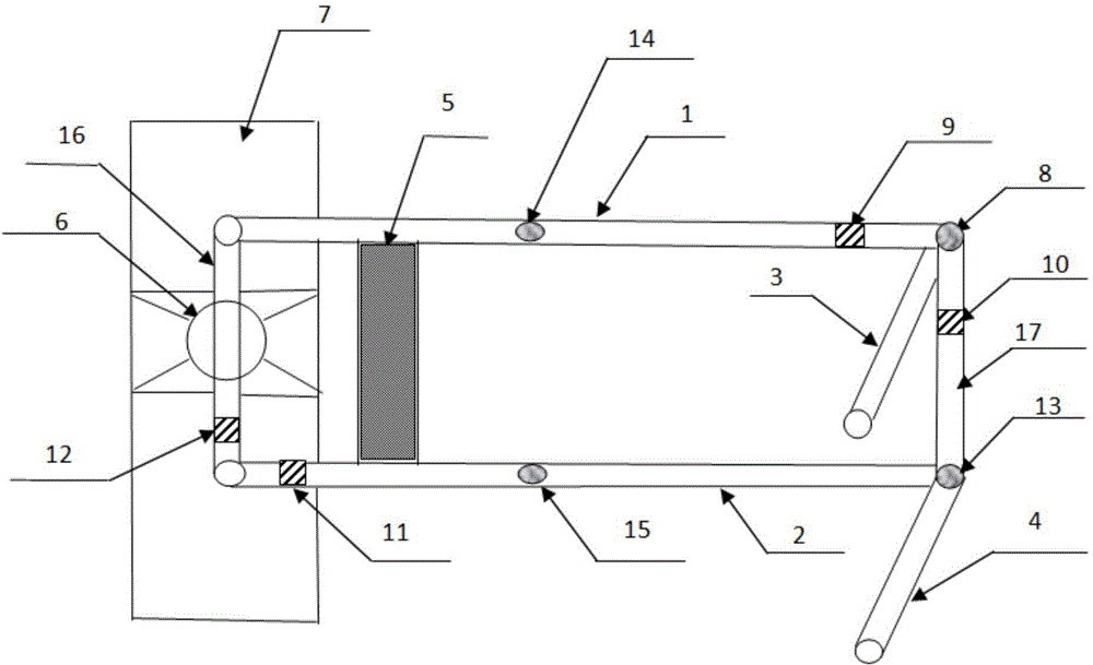 Telescopic automatic leveling track system used for tunnel detection and using method of telescopic automatic leveling track system