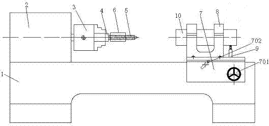 Special lathe for drilling and boring hole for motor shell-like part