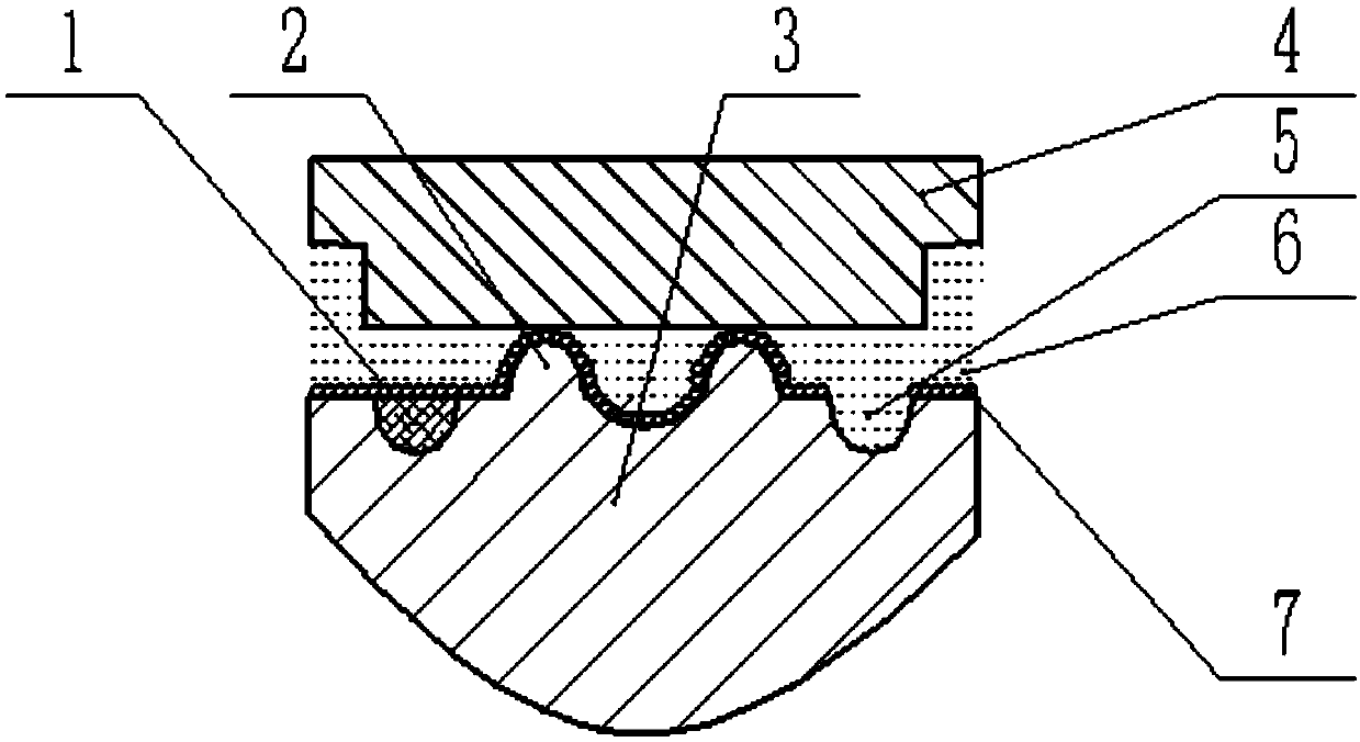 A multi-component composite texture guided sliding friction pair, processing method and application thereof