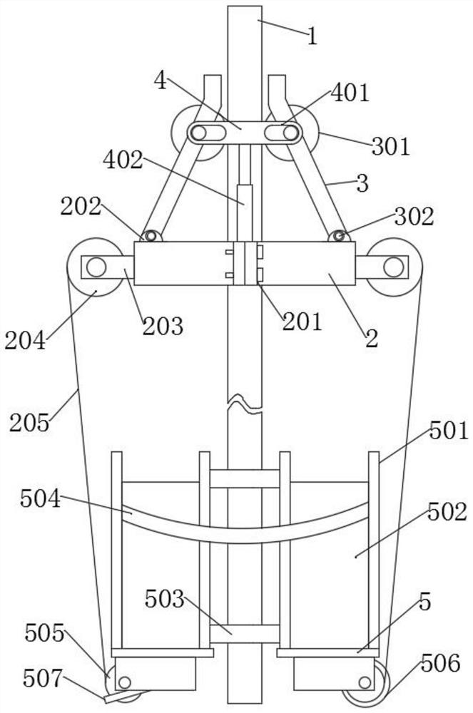 Climbing device for electric power maintenance