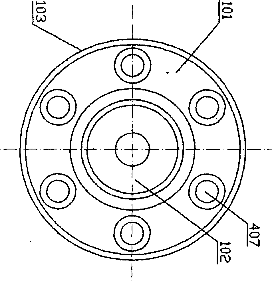 Tangential injection type whirl flow jet flow grinding drill bit for horizontal well