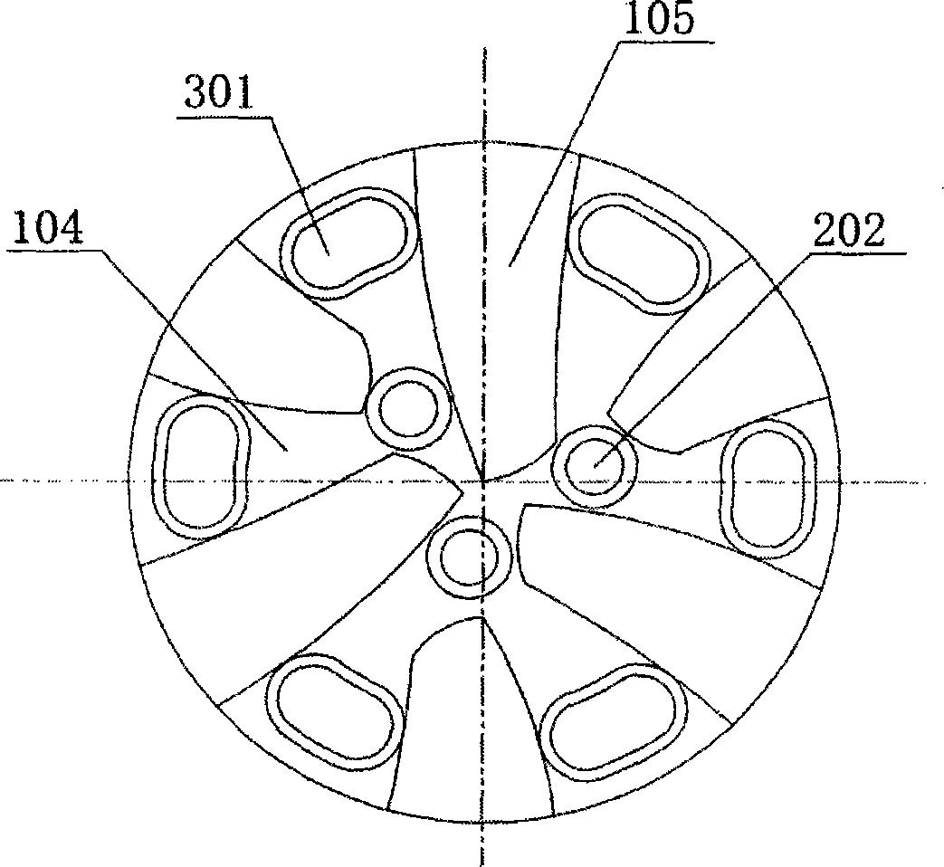 Tangential injection type whirl flow jet flow grinding drill bit for horizontal well