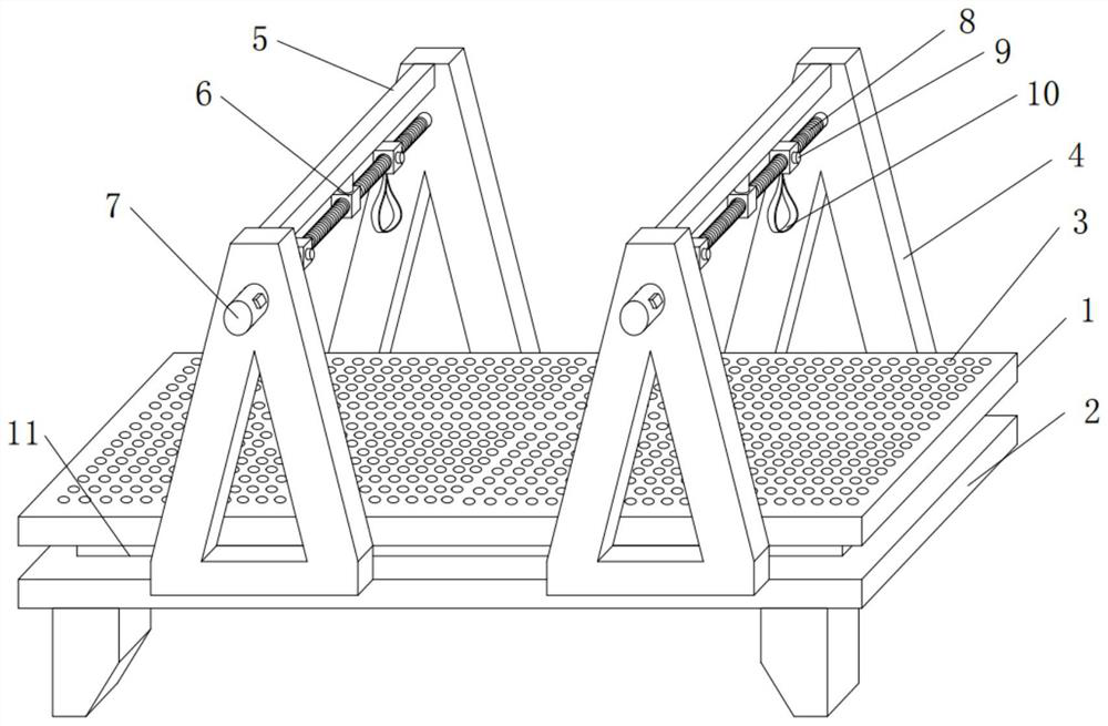 Medical experiment dissecting table convenient for fixing quadruped animals with different sizes