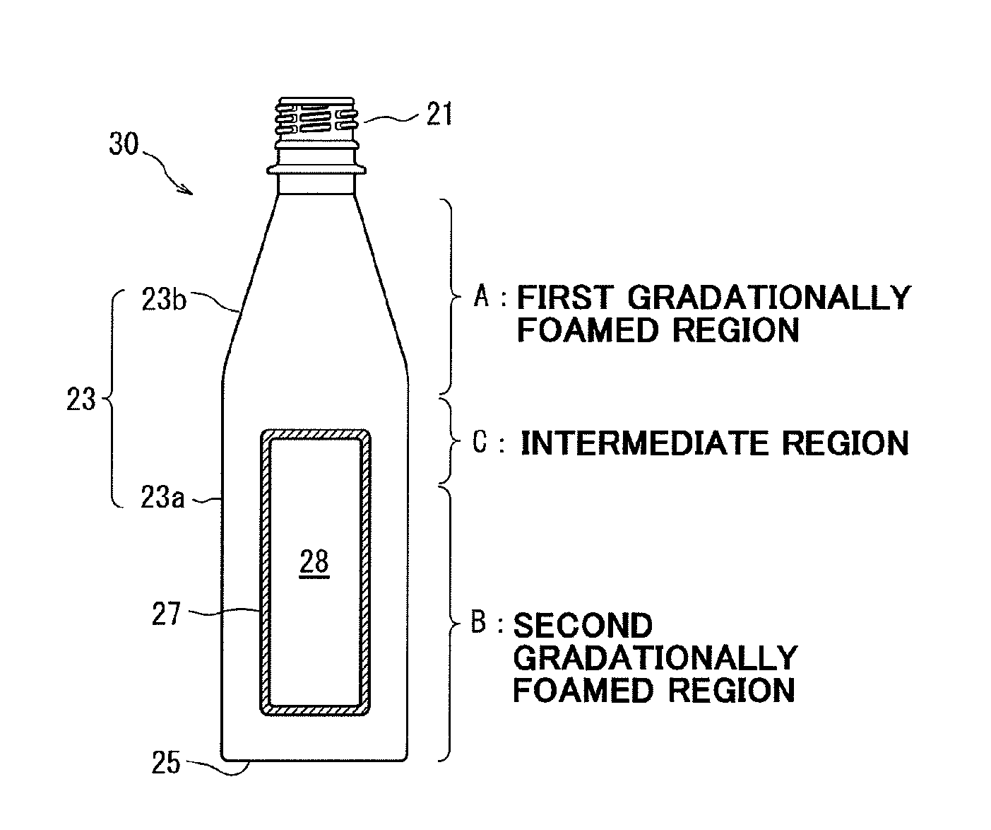 Composite foamed container