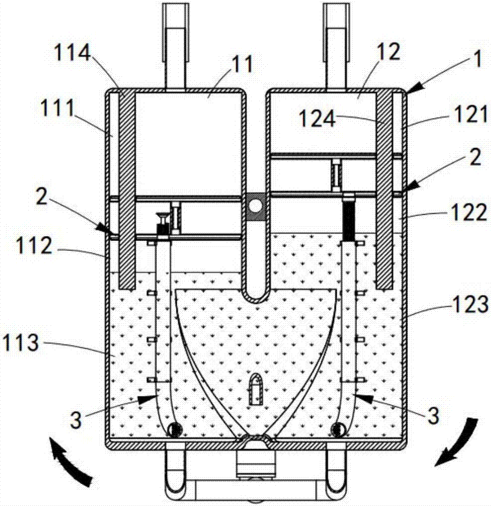 Automatic swing and stirring foaming device