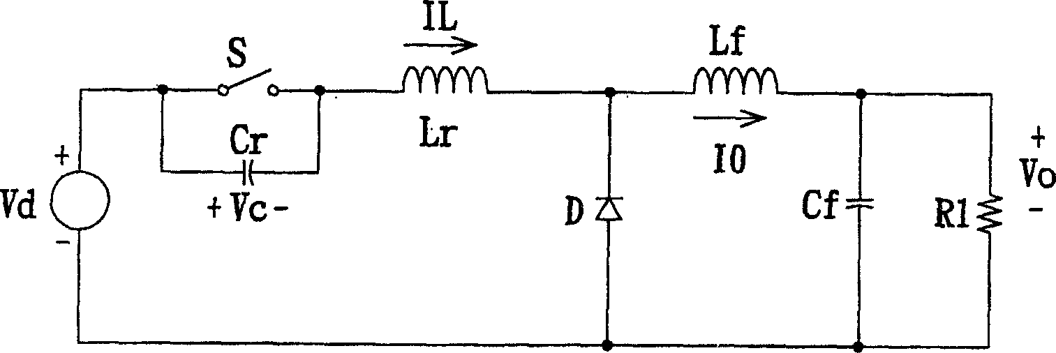 Switching type power switching circuit and saturable transformer