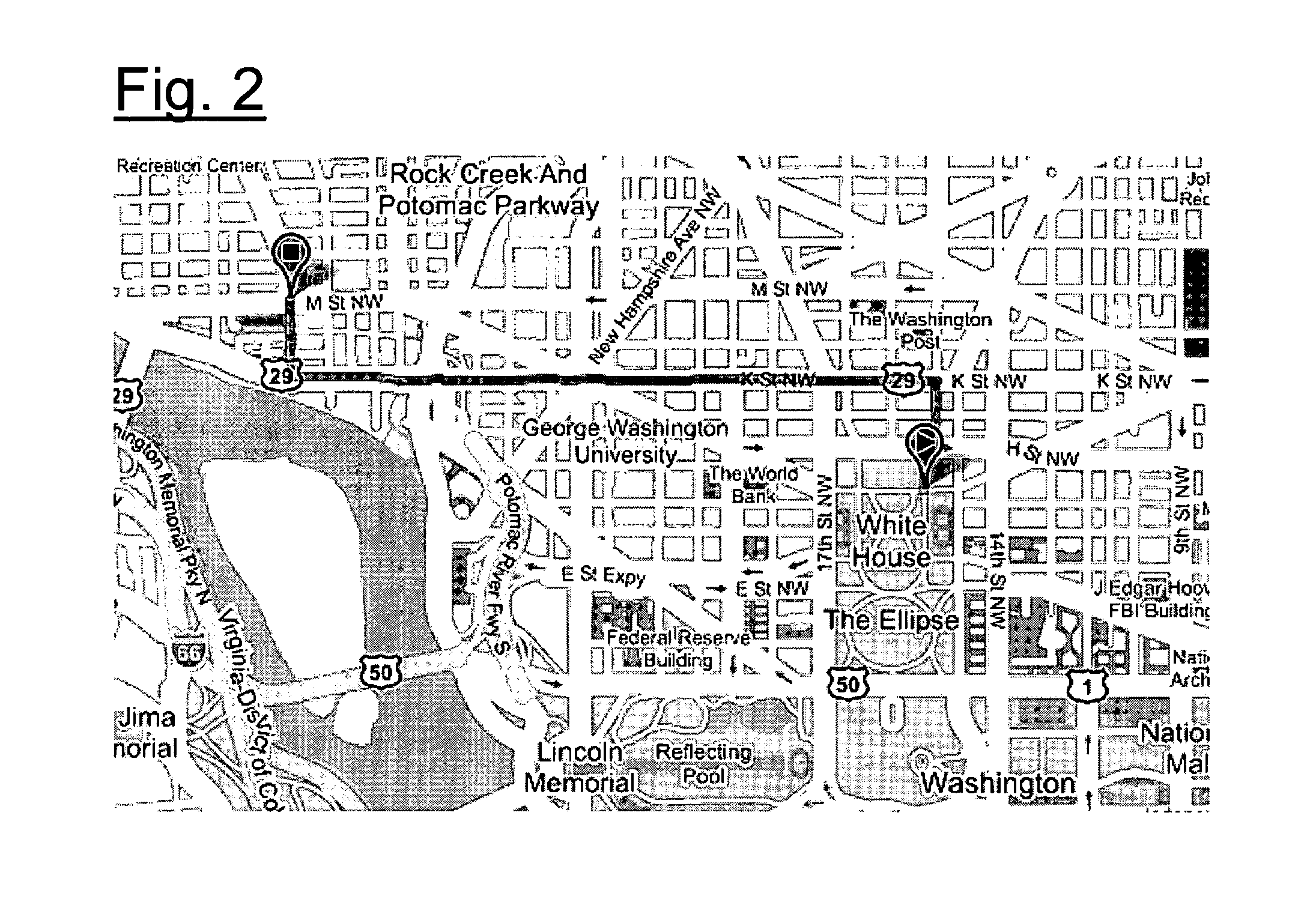 System and method for navigation by advertising landmark