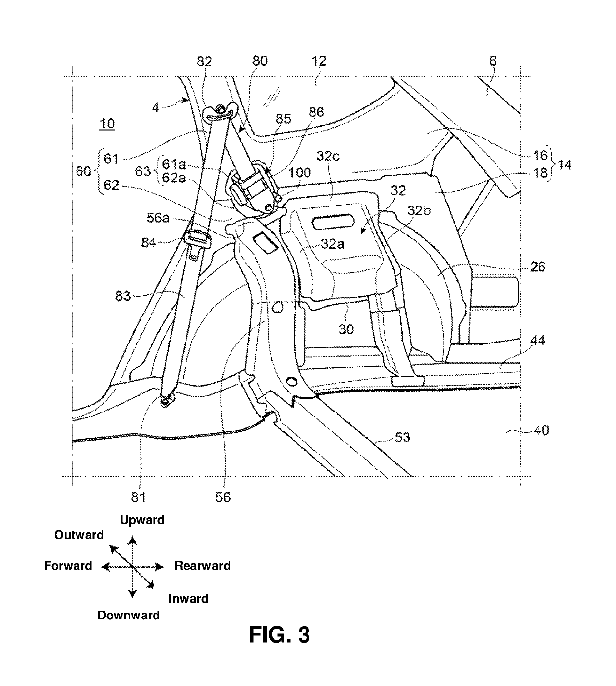 Side vehicle-body structure of vehicle