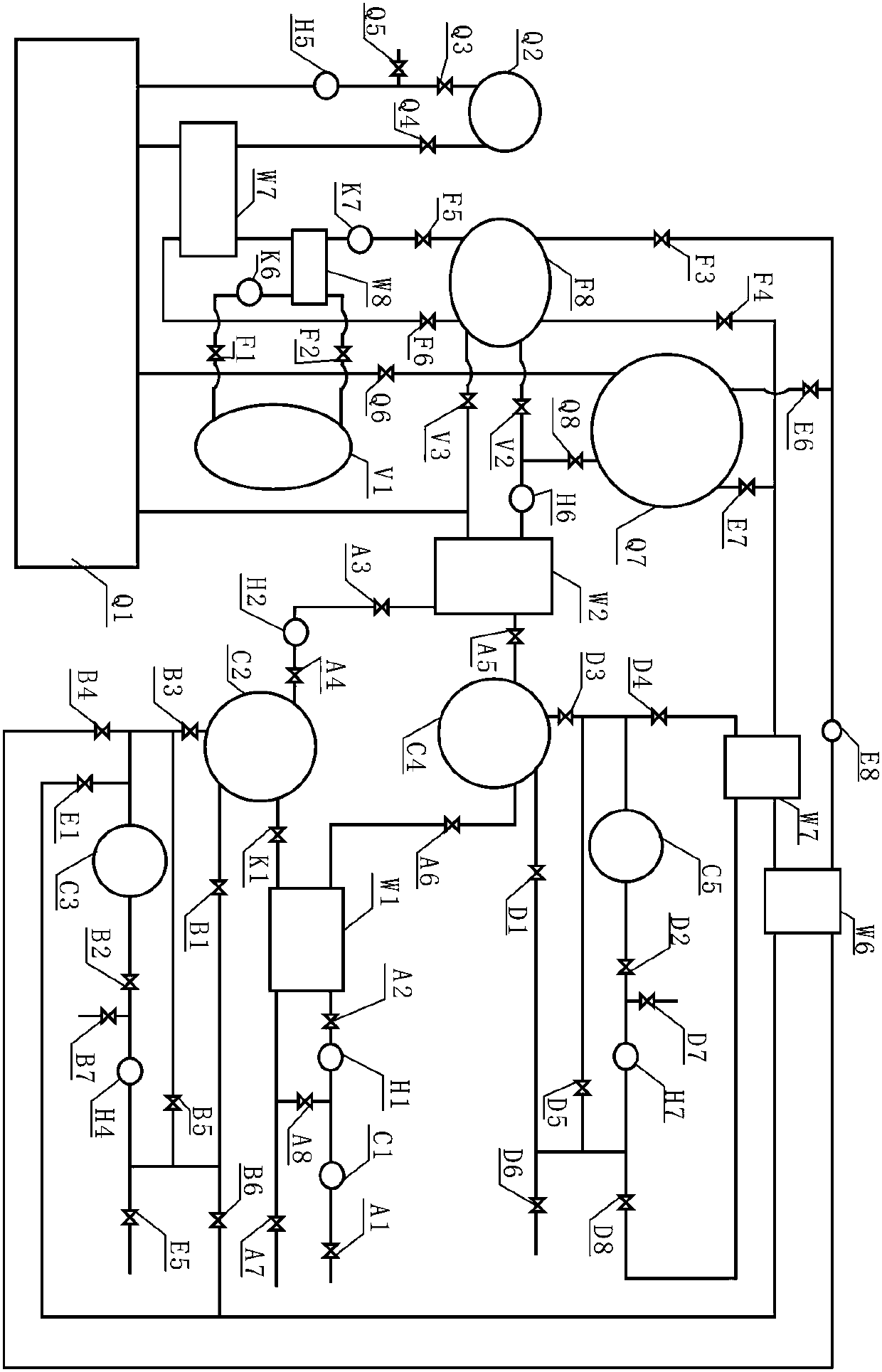 Filter bank for temperature increase and decrease segmentation interception of extract