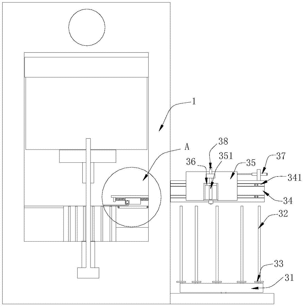 Automatic charging machine on punch