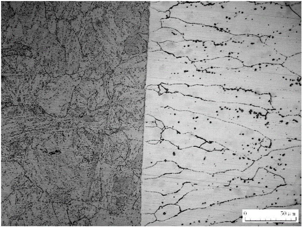 Display method for metallographic structure of austenite and ferrite dissimilar steel joint