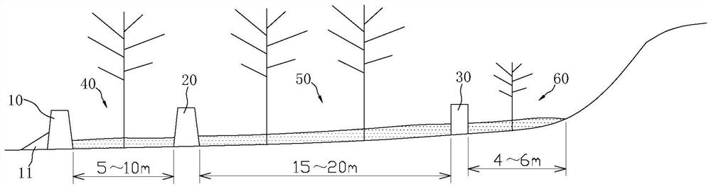 A kind of reef shoal near-natural mangrove construction method