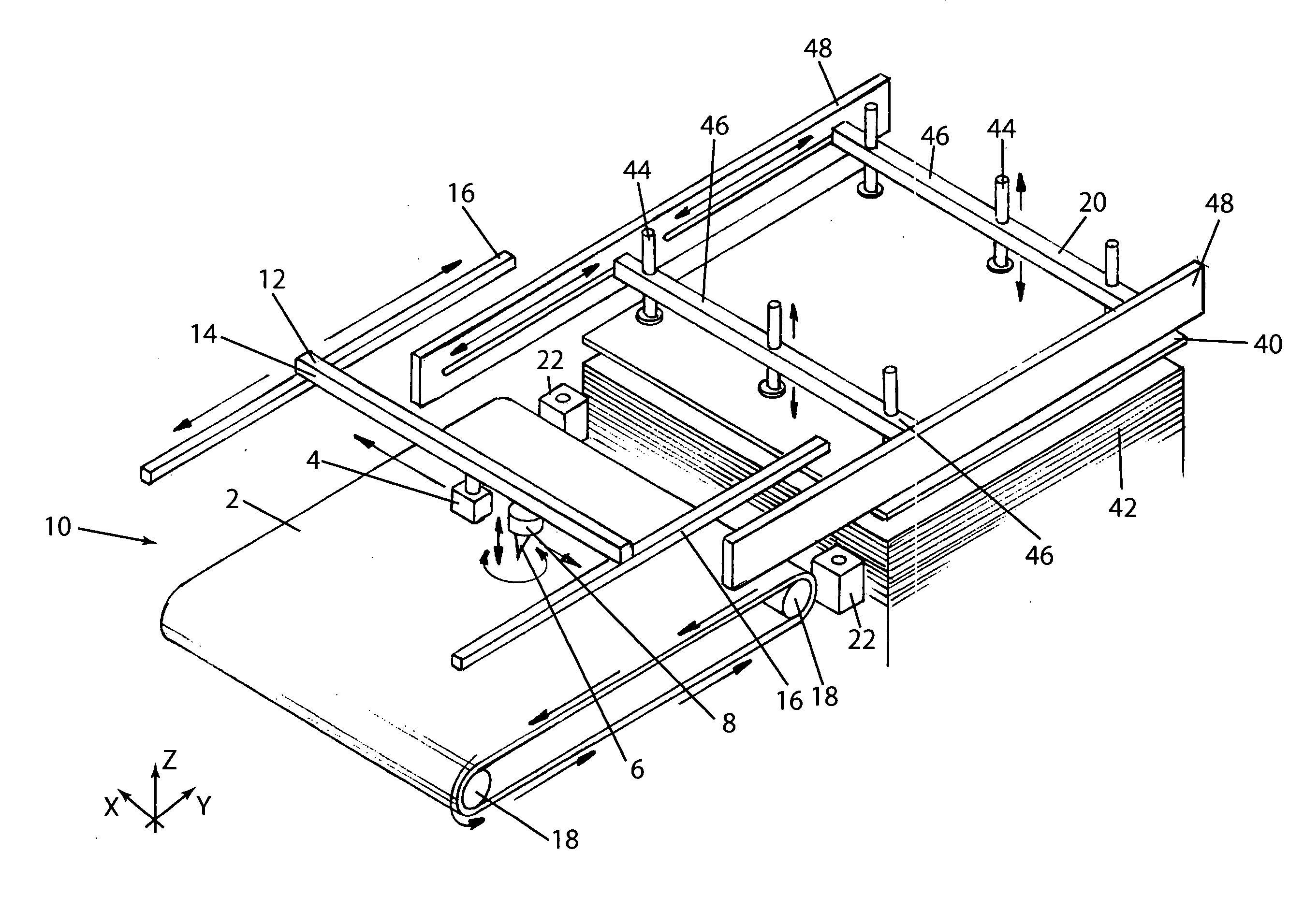 Automated method and apparatus for vision registration of graphics areas operating from the unprinted side