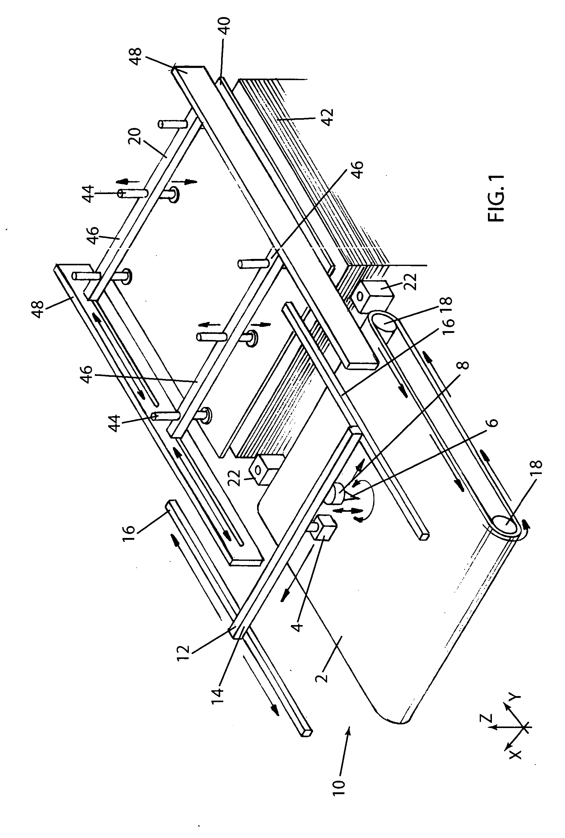 Automated method and apparatus for vision registration of graphics areas operating from the unprinted side