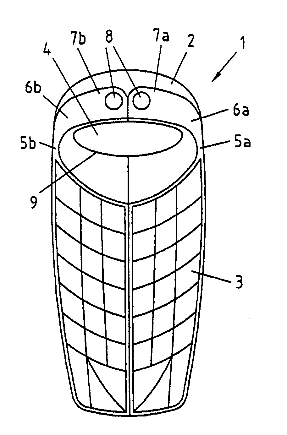 Keypad with pivotable sections