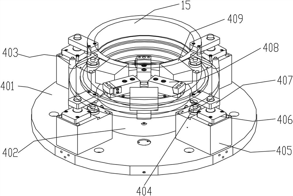 Medium-sized gear shaping machine clamp pallet changer mechanism and operation method