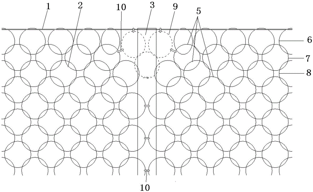 Flexible blocking net with additional connecting structure