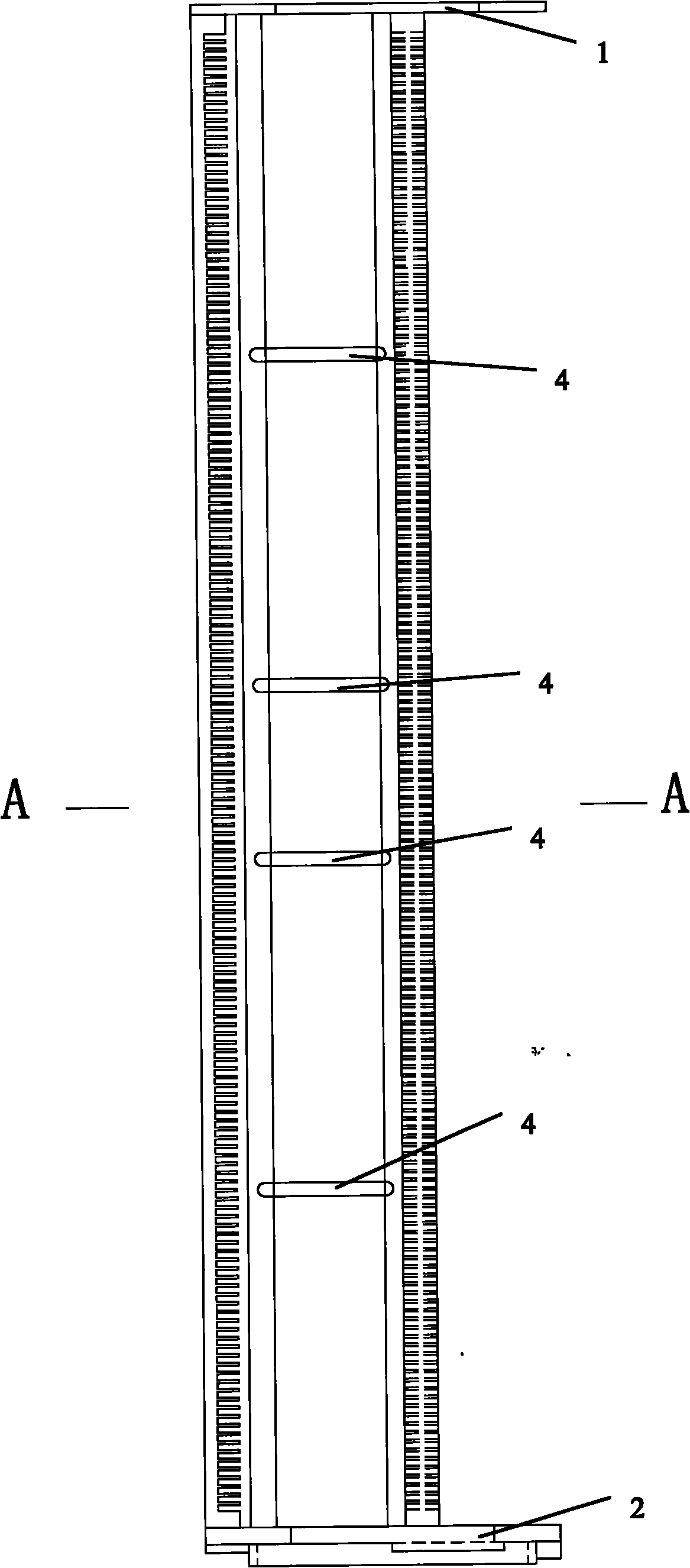 Three-rod quartz boat for vertical oxidation furnace tube