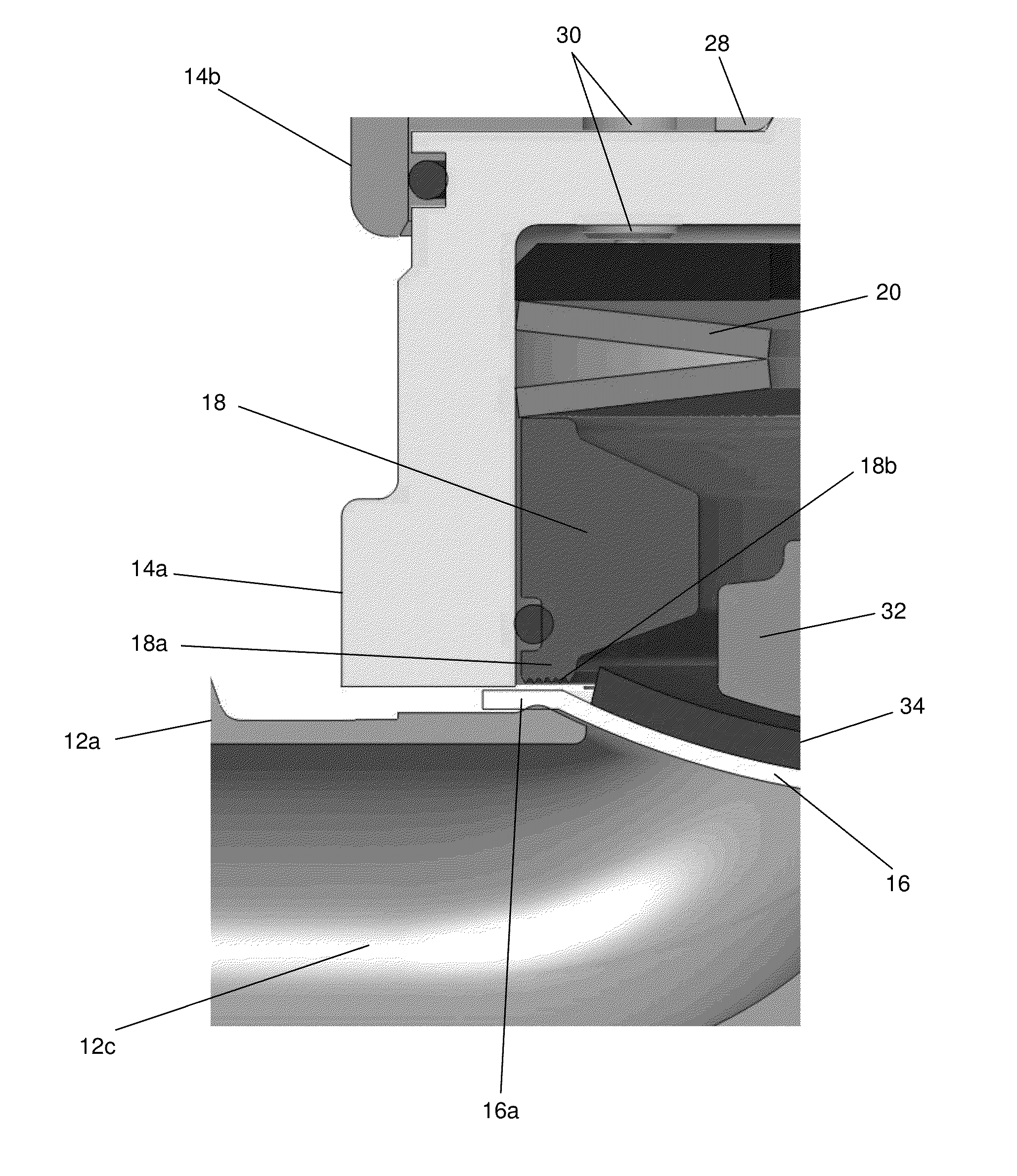 Temperature compensating flanged joint for a teflon diaphragm valve