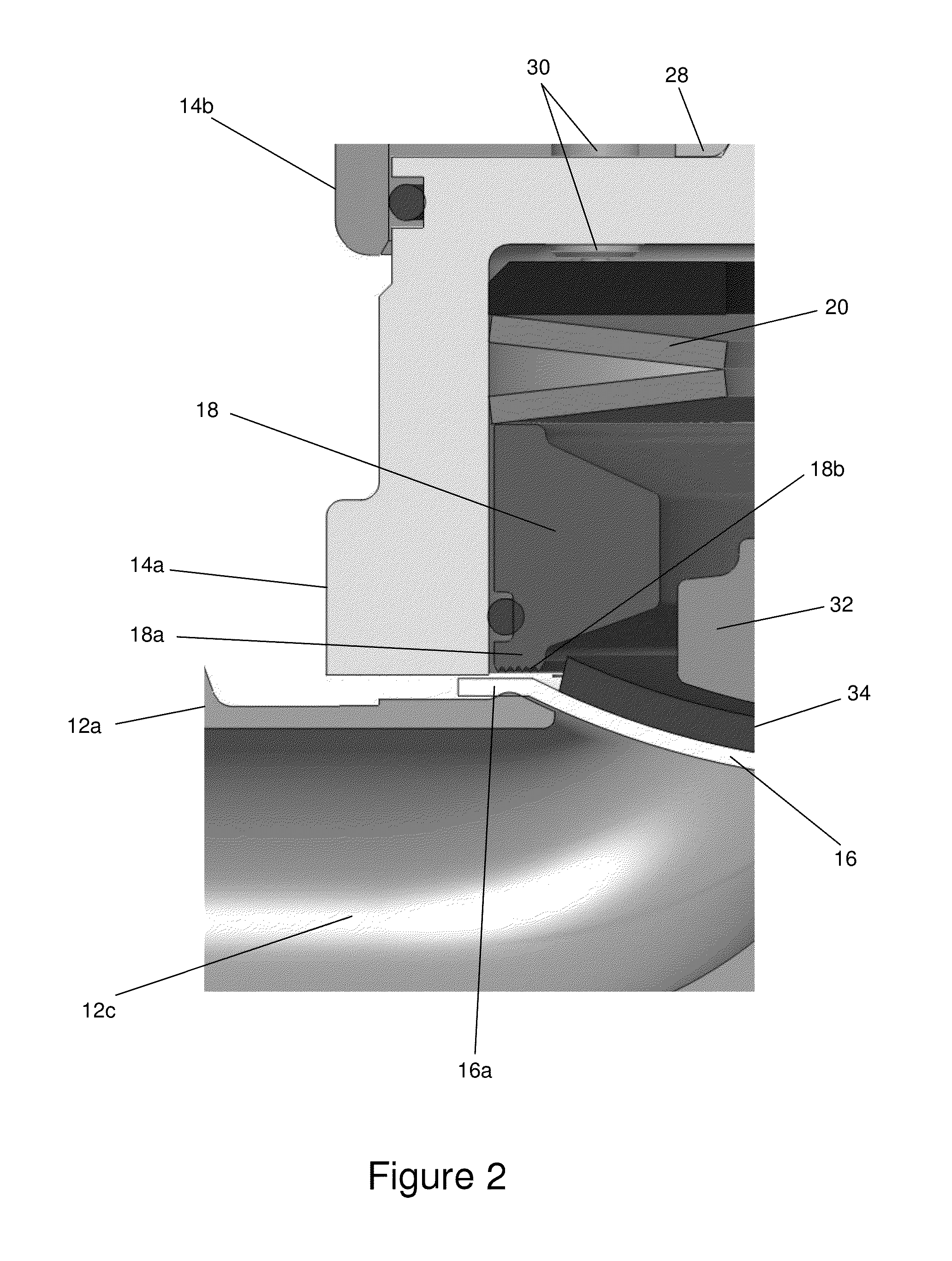 Temperature compensating flanged joint for a teflon diaphragm valve