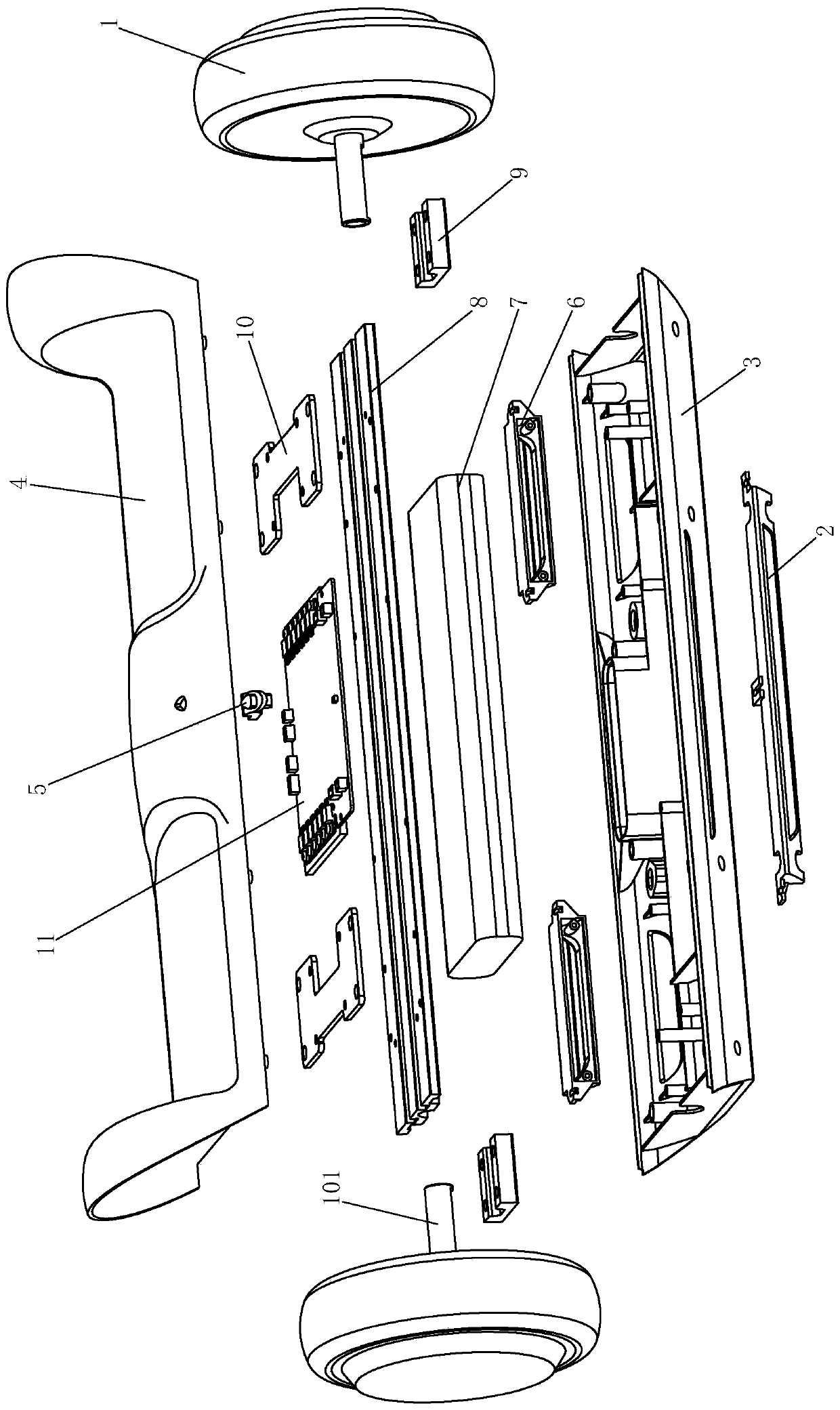 Man-machine interaction electric self-balancing vehicle and upper cover thereof