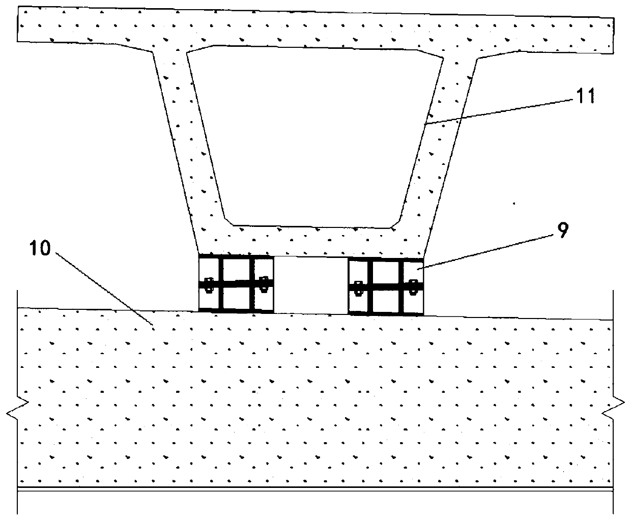 Construction method of sliding unlocking type temporary support for mounting prefabricated small box girder