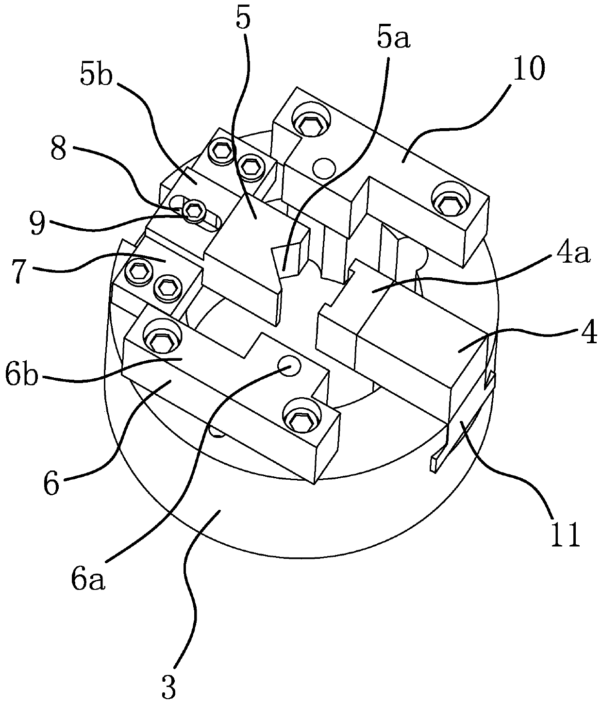 Chuck for tightening arm machining