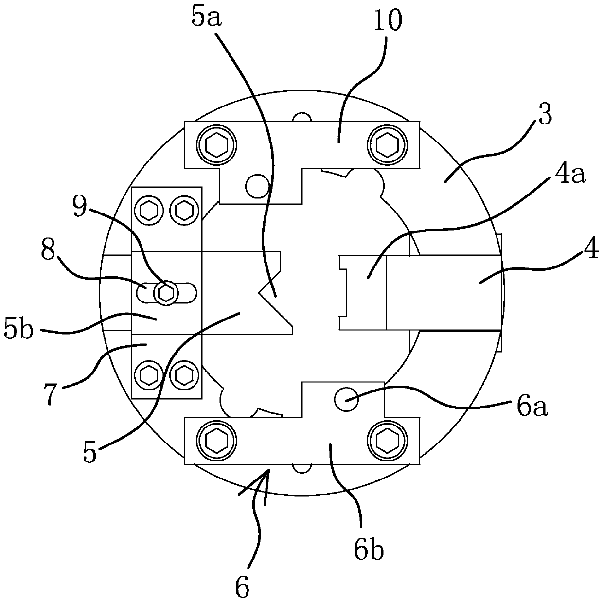 Chuck for tightening arm machining