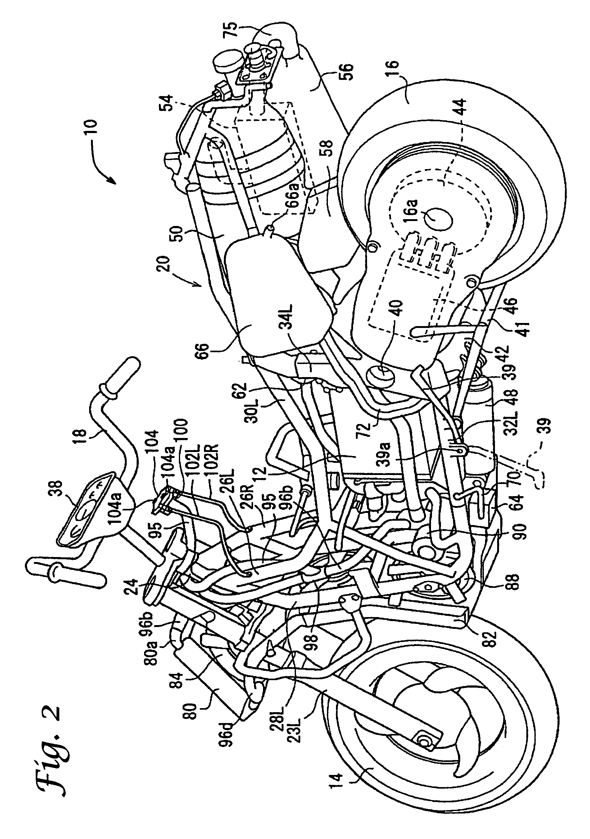 Two-wheeled fuel-cell vehicle with hydrogen sensor