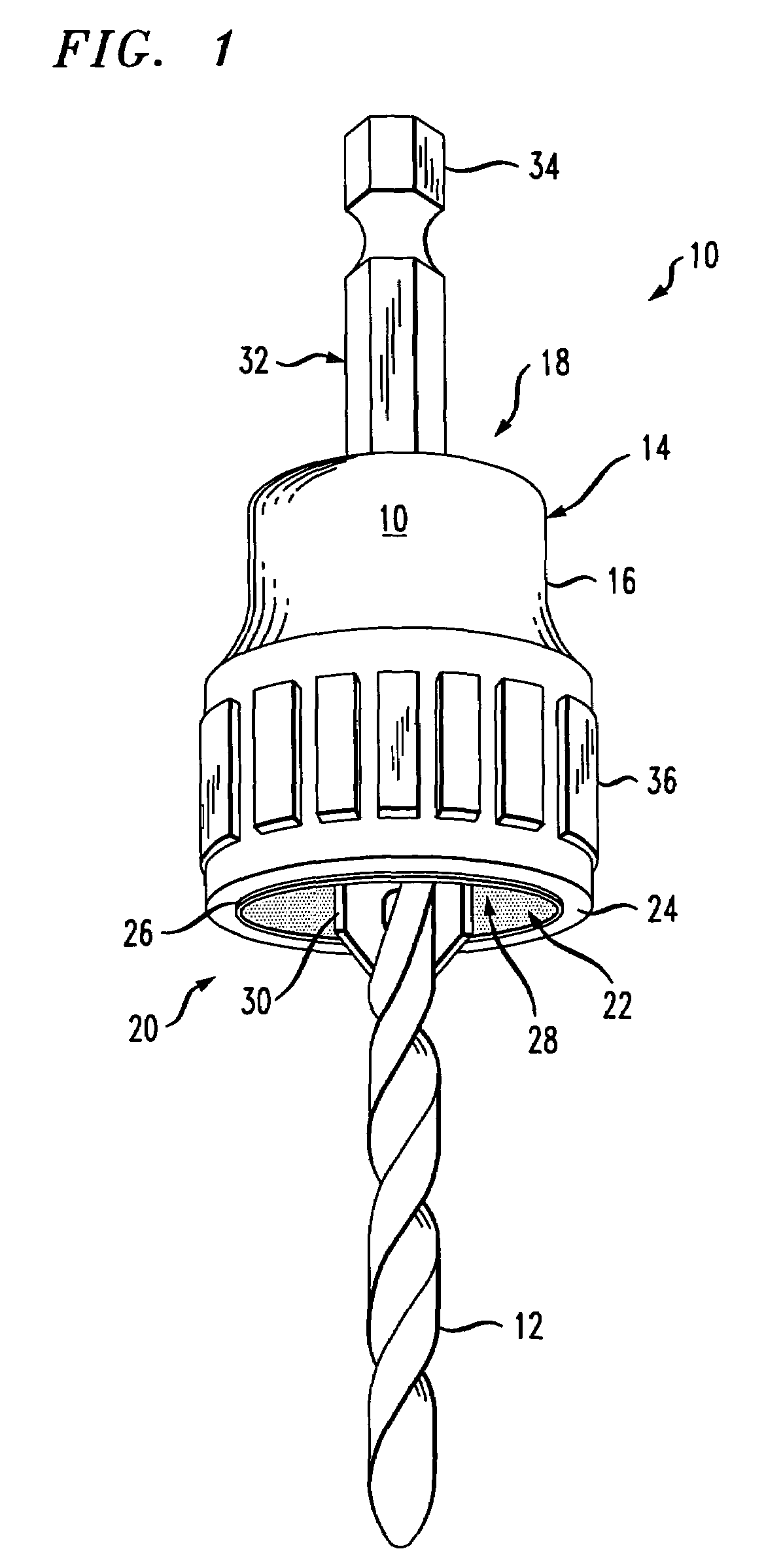 Depth limiting device and hole forming apparatus containing the same