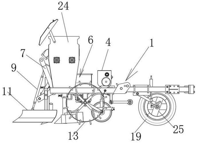 Plastic film mulching equipment for watermelon cultivation