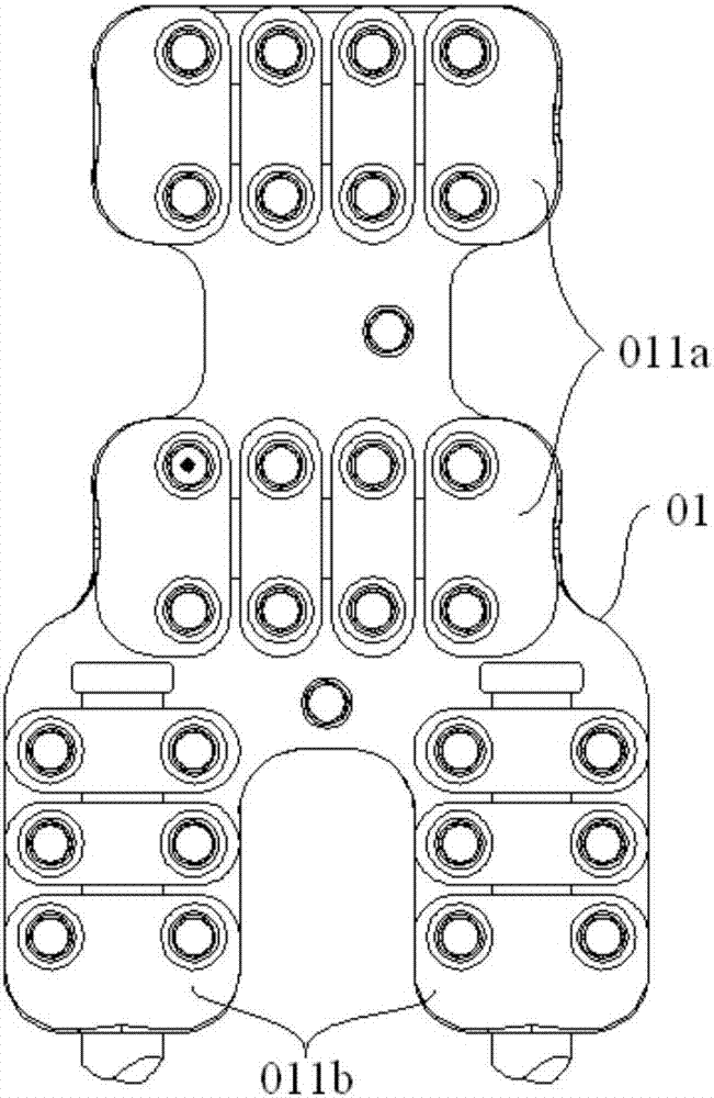 Divided conductor support transition hardware