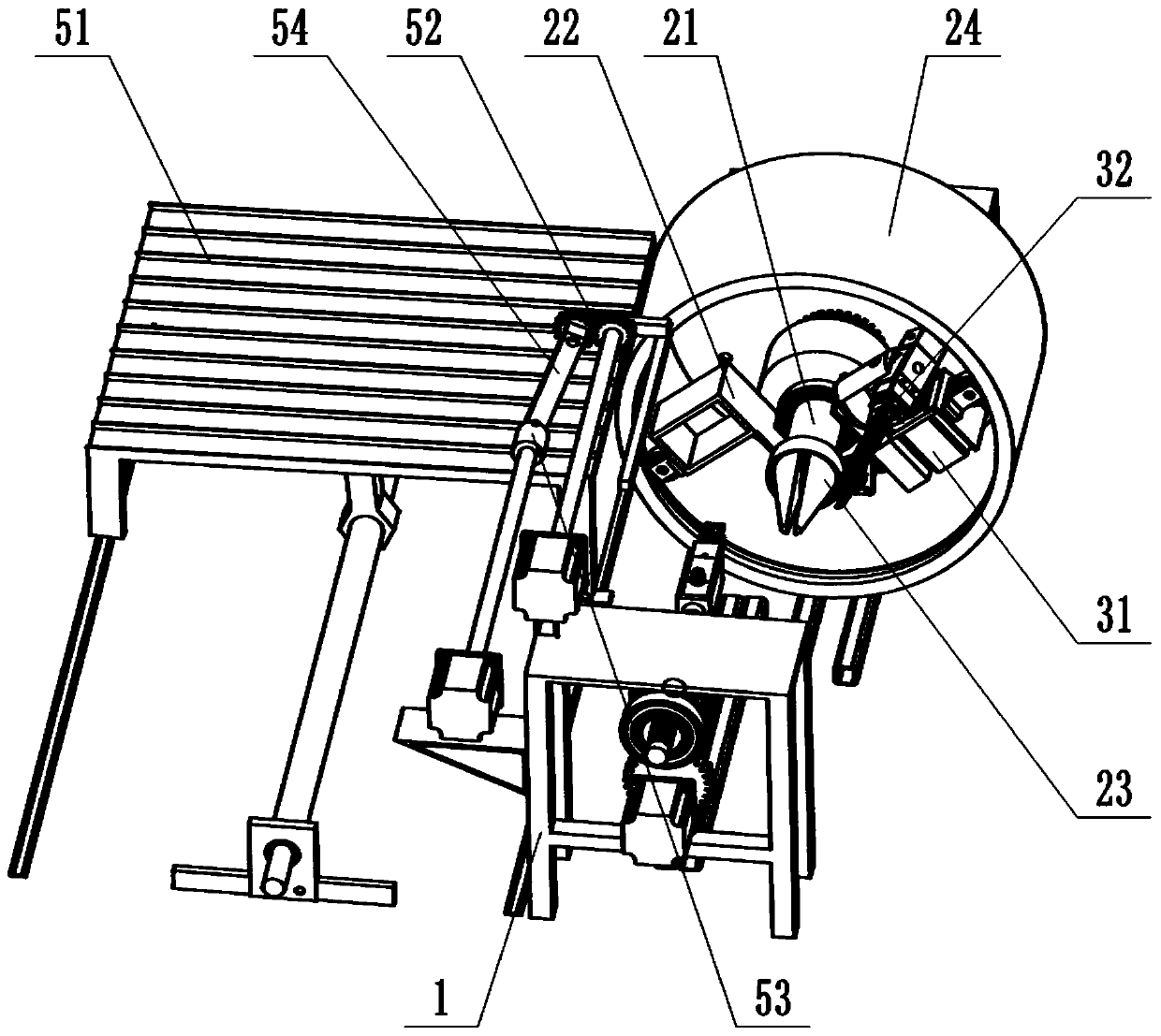 Rotating power conversion assembly and manual profiling type kelp knotting machine