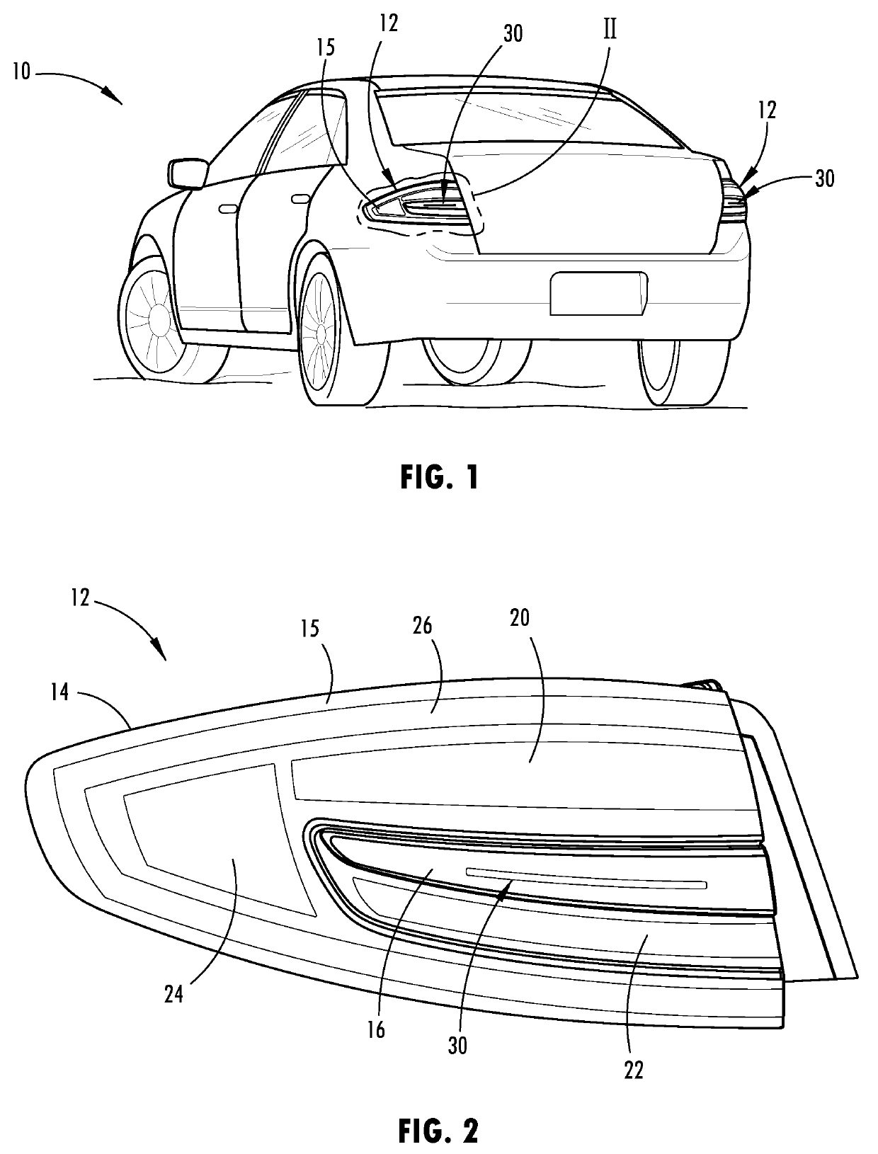 Vehicle light assembly having strobe light