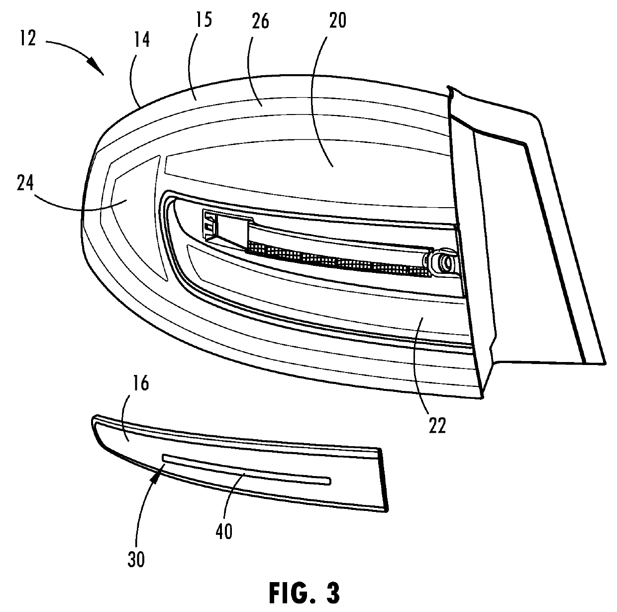 Vehicle light assembly having strobe light