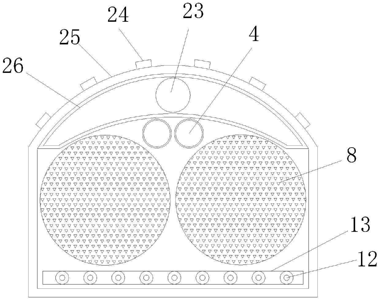 Self-cleaning device of scrubber