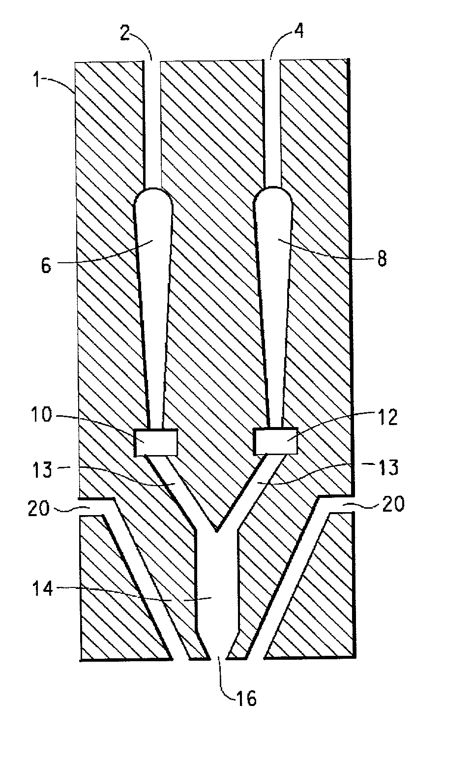 Process and apparatus for making multi-layered, multi-component filaments