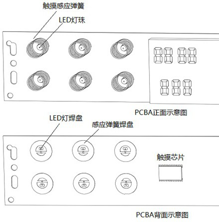 Touch key module and suspended touch key device