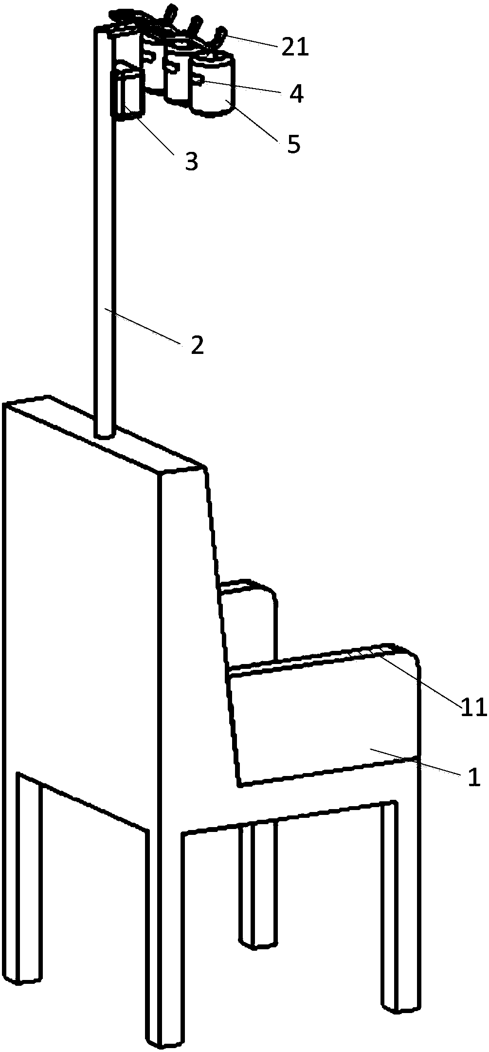 Propaganda, education and clamping seat for child transfusion