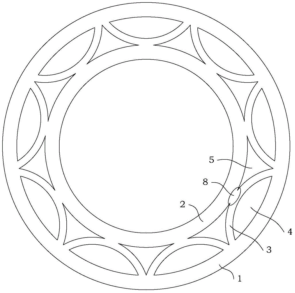 Radial-bearing flexible protecting bearing for magnetic suspension high-speed rotating equipment