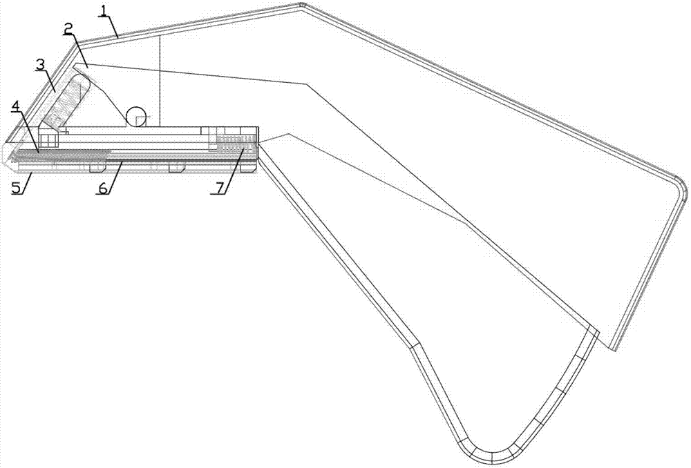 Skin stapler with automatic staple releasing spring structure