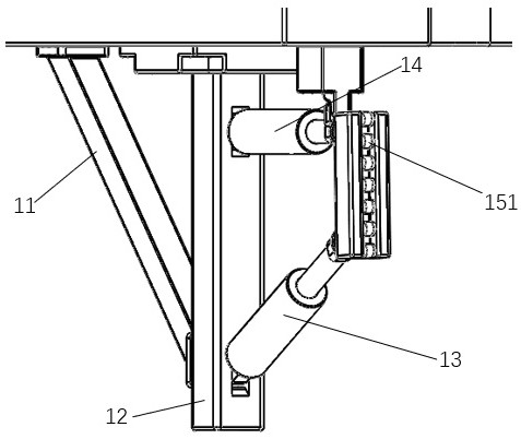 An anti-tilt stabilization device for a three-dimensional parking garage