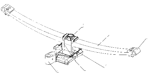 Automobile composite material plate spring assembly and assembly method of same