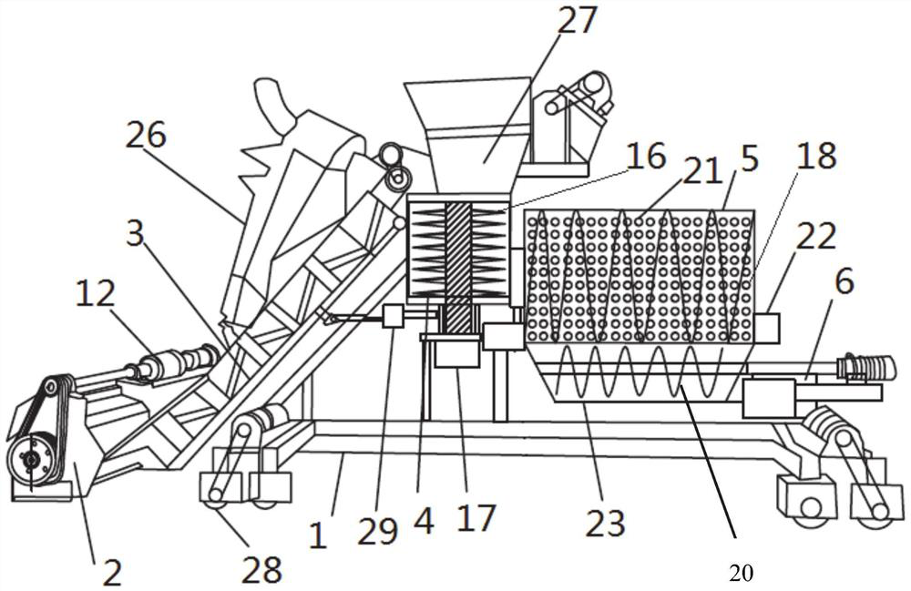 Agricultural pollution control and fertilizer production treatment device and agricultural waste treatment method