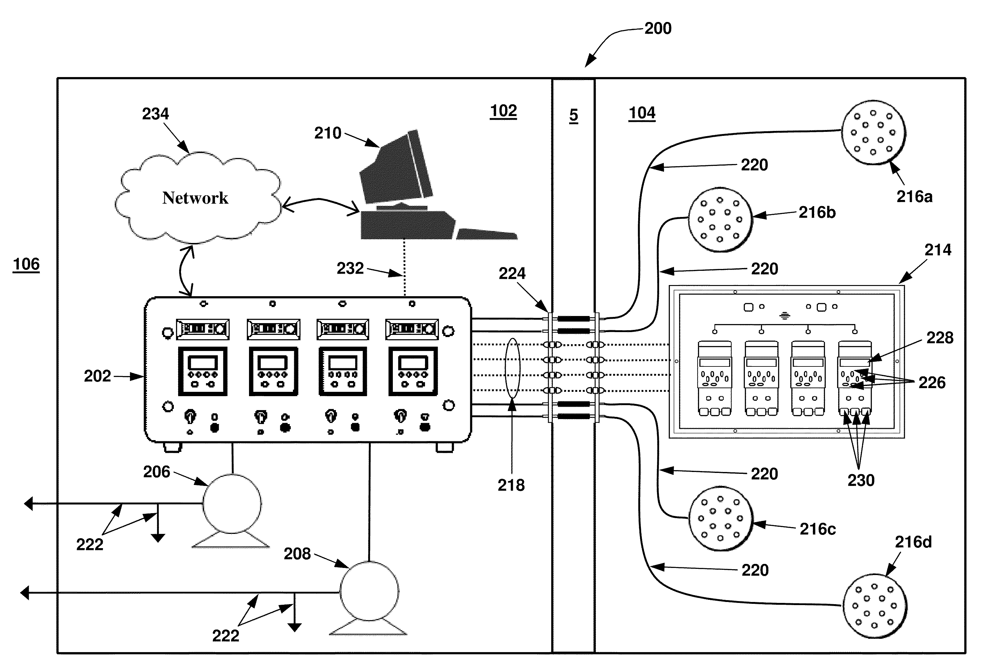 Air sampling system having a plurality of air sampling devices with their own flow switches