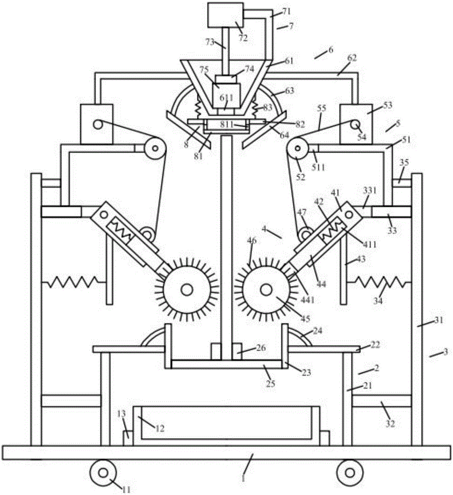 Glass plate automatic cleaning device in mechanical field